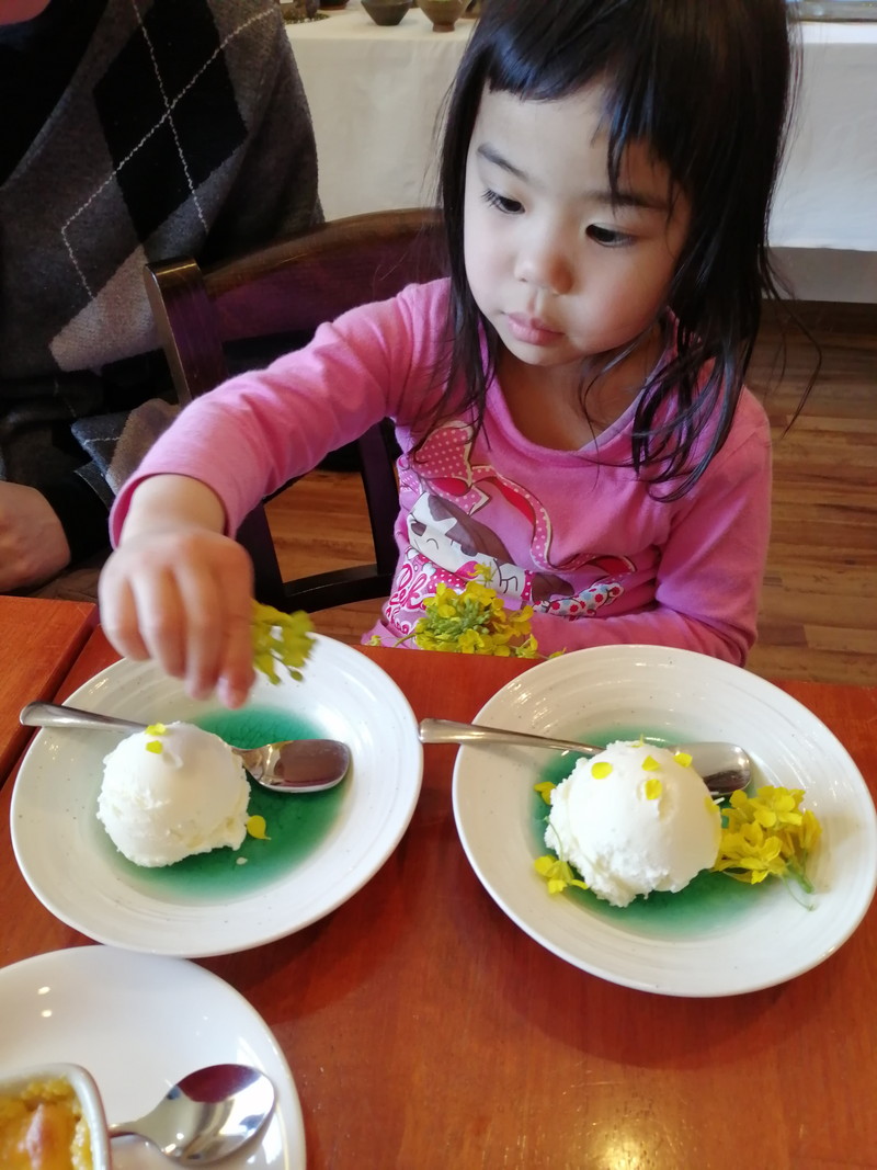 Ice cream with topping Nabana photo